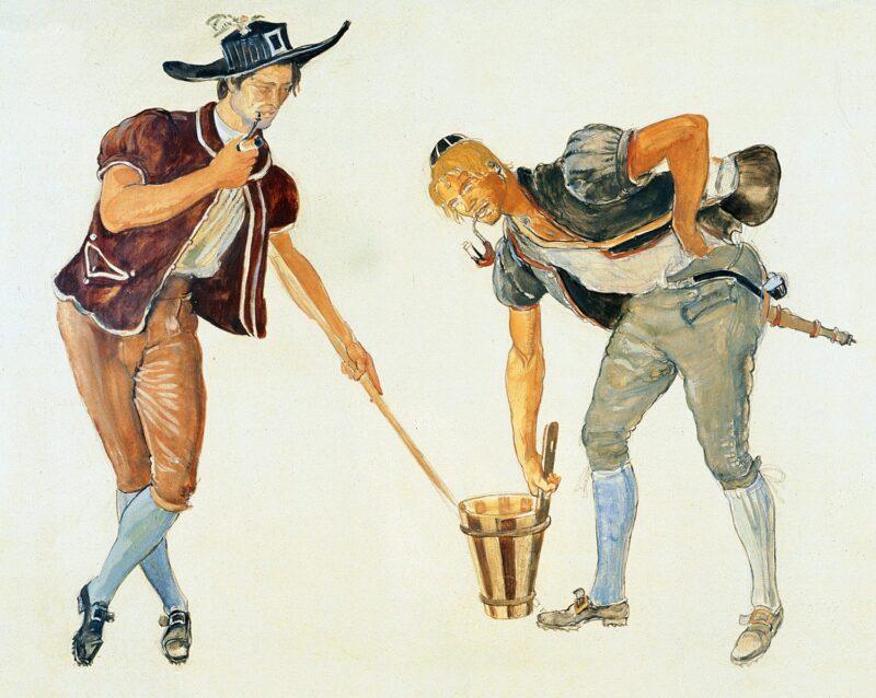 Les armaillis, costumes d’Ernest Biéler, Fête des Vignerons 1927
