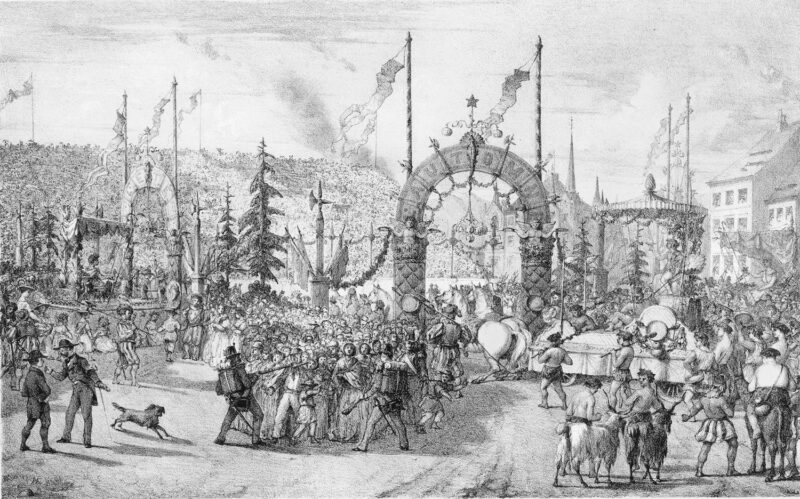 Le char de Bacchus, Fête des Vignerons 1851