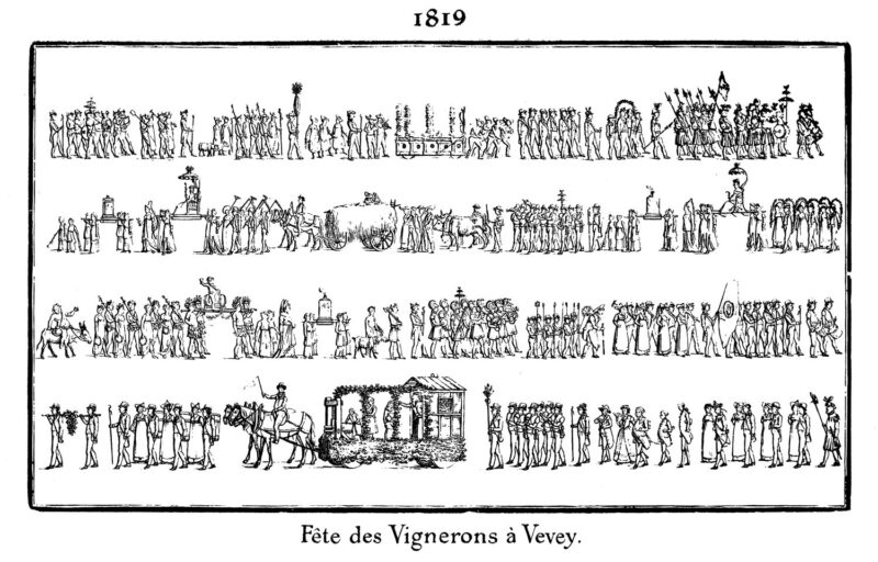 Le cortège, Fête des Vignerons 1819