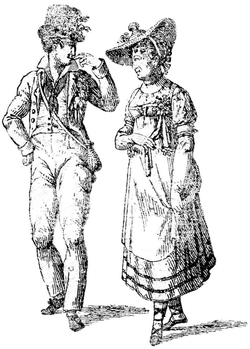 Couple de vignerons, Fête des Vignerons 1819