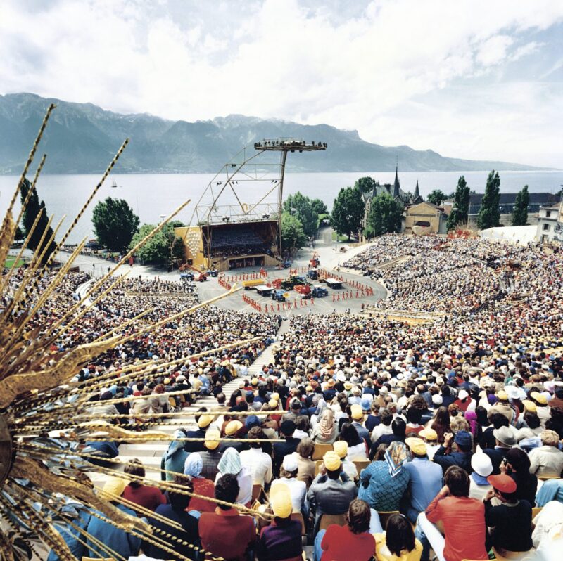 La scène vue des gradins, Fête des Vignerons 1977