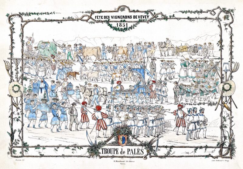 La troupe de Palès, Fête des Vignerons 1851